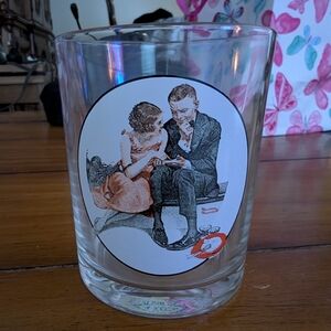Norman Rockwell A Night On The Town Saturday Evening Post Vintage Glassw…